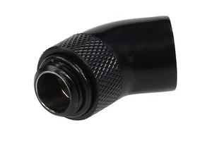Alphacool G1/4 Revolvable 45° Male to Female Angled Adapter - Black (17051) Alphacool G1/4 Revolvable 45° Male to Female Angled Adapter - Black (17051)