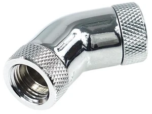 Alphacool G1/4 45° Revolvable Angled Adaptor - 2x Inner Thread - Chrome (17053) Alphacool G1/4 45° Revolvable Angled Adaptor - 2x Inner Thread - Chrome (17053)