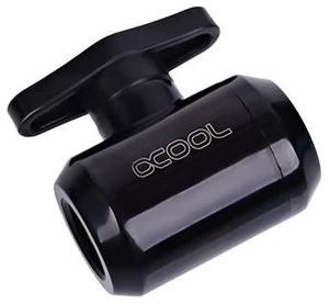 Alphacool G1/4 Eiszapfen 2-Way Ball Valve Fitting - Deep Black (17142)