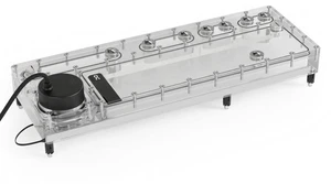Alphacool Core Distro Plate 420 VPP/D5 - Left with VPP D5 Apex Pump Reservoir, G1/4, 620ml, Acrylic, Clear (14578) Alphacool Core Distro Plate 420 VPP/D5 - Left with VPP D5 Apex Pump Reservoir, G1/4, 620ml, Acrylic, Clear (14578)