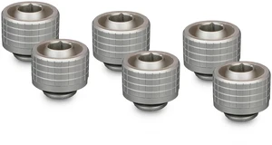 Thermal Grizzly DeltaMate 16/10mm SoftTube Compression Fitting - ST16 - Matte Nickel - 6 Pack, G1/4, Brass (TG-DM-FIT-6201) Thermal Grizzly DeltaMate 16/10mm SoftTube Compression Fitting - ST16 - Matte Nickel - 6 Pack, G1/4, Brass (TG-DM-FIT-6201)