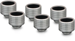 Thermal Grizzly DeltaMate 16mm HardTube Compression Fitting - HT16 - Matte Nickel - 6 Pack, G1/4, Brass (TG-DM-FIT-6202) Thermal Grizzly DeltaMate 16mm HardTube Compression Fitting - HT16 - Matte Nickel - 6 Pack, G1/4, Brass (TG-DM-FIT-6202)