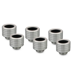 Thermal Grizzly DeltaMate 14mm HardTube Compression Fitting - HT14 - Matte Nickel - 6 Pack, G1/4, Brass (TG-DM-FIT-6214) Thermal Grizzly DeltaMate 14mm HardTube Compression Fitting - HT14 - Matte Nickel - 6 Pack, G1/4, Brass (TG-DM-FIT-6214)