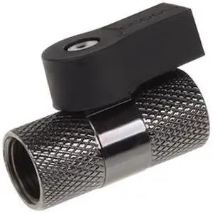 Alphacool G1/4" 2-way Ball Valve, Black Nickel