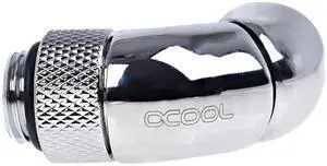 Alphacool Eiszapfen G1/4" Dual Rotary 45Â° Adapter Fitting - Chrome (17251)