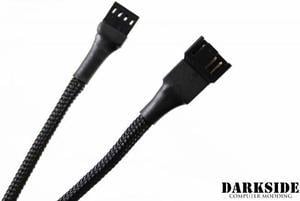 Darkside 4-Pin 50cm (19.5") M/F PWM Fan Sleeved Cable - Jet Black (DS-0520)