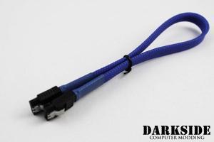 Darkside 30cm (12") SATA 3.0 180Â° to 180Â°  Data Cable with Latch - Dark Blue UV (DS-0146)