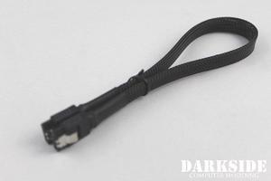 Darkside 30cm (12") SATA 3.0 180Â° to 180Â°  Data Cable with Latch - Jet Black (DS-0144)