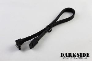 Darkside 30cm (12") SATA 3.0 180Â° to 90Â°  Data Cable with Latch - Jet Black (DS-0077)