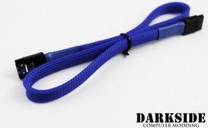 Darkside 45cm (18") SATA 3.0 180Â° to 180Â°  Data Cable with Latch - Blue UV (DS-0155)