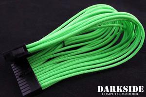 Darkside 24-Pin ATX 12" (30cm) HSL Single Braid Extension Cable - Green UV (DS-0239)