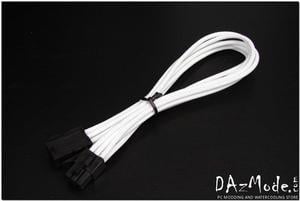 Darkside 6-Pin PCI-E 12" (30cm) HSL Single Braid Extension Cable - White (DS-0070)