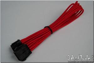 Darkside 8-Pin PCI-E 12" (30cm) HSL Single Braid Extension Cable - Red UV (DS-0182)