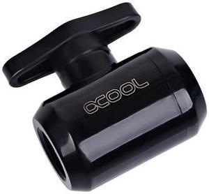 Alphacool G1/4 Eiszapfen 2-Way Ball Valve Fitting - Deep Black (17142)