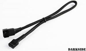 Darkside 4-Pin 30cm (12") M/F PWM Fan Sleeved Cable - Jet Black (DS-0521)