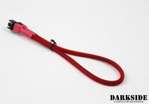 Darkside 3-Pin 30cm (12") M/F Fan Sleeved Cable - Red UV (DS-0242)