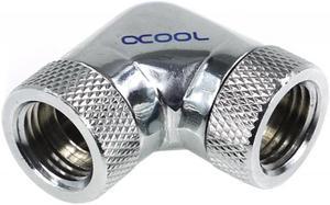 Alphacool G1/4 Revolvable Female to Female L-Connector - Chrome (17038)