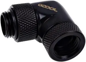 Alphacool Eiszapfen G1/4" 90Â° Dual Rotary Male to Female L-Connector - Black (17260)