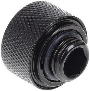 Alphacool Eiszapfen 16mm G1/4" HardTube Knurled Compression Fitting - Sixpack - Deep Black (17379)