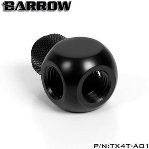 Barrow G1/4" 4-way Ball Fitting, Rotary, Black