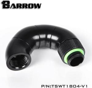 Barrow G1/4" 180 Degree Male to Female Quad Rotary Snake Adaptor - Black (TSNW1804-V1)