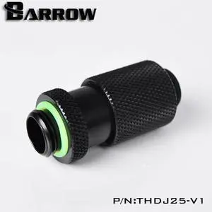 Barrow G1/4" Male to Male D-Plug Fitting, 25mm, Black