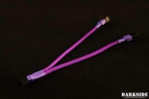 Darkside 3-Pin Dual Fan Power Y-Cable Splitter - Purple (DS-0913)