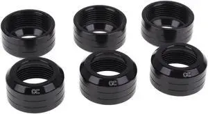 Alphacool Eiszapfen 13mm HardTube Fitting Collar Modding Pack - 6 Pack - Deep Black (17414) Alphacool Eiszapfen 13mm HardTube Fitting Collar Modding Pack - 6 Pack - Deep Black (17414)