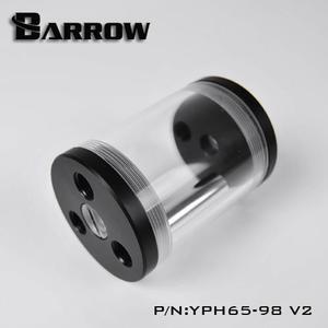 Barrow 98mm Transparent Mutliport Reservoir - Acrylic/Acetal - Black (YPH65-98-V2)