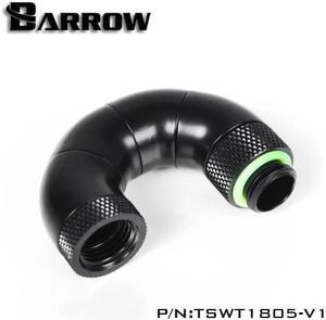 Barrow G1/4" 180 Degree Male to Female Penta Rotary Snake Adaptor - Black (TSWT1805-V1)