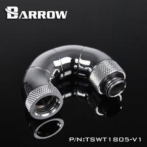 Barrow G1/4" 180 Degree Male to Female Penta Rotary Snake Adaptor - Silver (TSWT1805-V1-Silver)