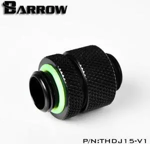 Barrow G1/4" Male to Male D-Plug Fitting, 15mm, Black Barrow G1/4" Male to Male D-Plug Fitting, 15mm, Black