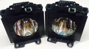 Genuine AL ET-LAD57W Lamp & Housing TwinPack for Panasonic Projectors - 90 Day Warranty