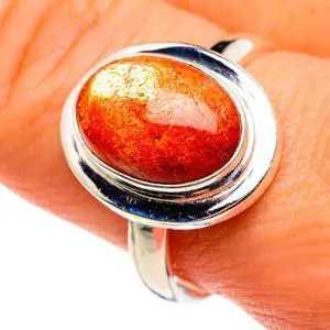 Ana Silver Co Sunstone Ring Size 10.25 (925 Sterling Silver) - Handmade Jewelry, Bohemian, Vintage RING85292