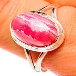 Ana Silver Co Rhodochrosite Ring Size 10.75 (925 Sterling Silver) - Handmade Jewelry, Bohemian, Vintage RING85113