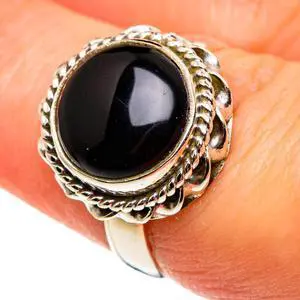 Ana Silver Co Black Onyx Ring Size 7 (925 Sterling Silver) - Handmade Jewelry, Bohemian, Vintage RING85172