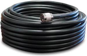 50' SureCall 400 Coaxial Cable with N-Male Connectors (Black Fifty Feet Coax Cables)