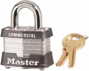 Heavy Duty 1-1/2" Lam Steel Padlock Master Lock Padlocks 3KA-0464 071649316104