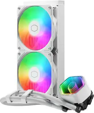 Cooler Master MasterLiquid 240L Core II ARGB CPU AIO Liquid Cooler (White) (MLW-D24M-A18PA-RW)