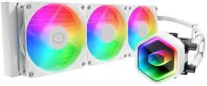 Cooler Master MasterLiquid 360 Core II ARGB CPU AIO Liquid Cooler (White) (MLW-D36M-A18PA-RW)