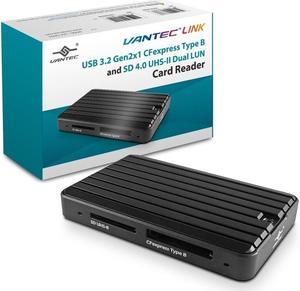 Vantec USB 3.2 Gen2x1 CFexpress Type B And SD 4.0 UHS-II Dual LUN Card Reader