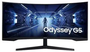 Open_Box - Samsung 34" Odyssey G5 UltraWide Curved Gaming Monitor, 3440×1440 (UWQHD), 165Hz, 1ms, 1000R, VA, HDR10, AMD FreeSync Premium, HDR, DisplayPort, HDMI(LC34G55TWWNXZA) Open_Box - Samsung 34" Odyssey G5 UltraWide Curved Gaming Monitor, 3440×1440 (UWQHD), 165Hz, 1ms, 1000R, VA, HDR10, AMD FreeSync Premium, HDR, DisplayPort, HDMI(LC34G55TWWNXZA)