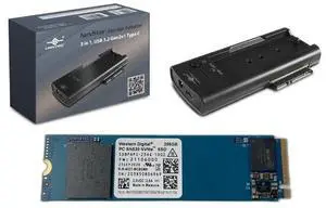 Western Digital PC SN530 (SDBPNPZ-256G) 256GB M.2 2280 PCIe NVMe Internal Solid State Drive (SSD) w/ Vantec CB-NSC300 NexStar Storage Adapter, 3 in 1, USB 3.2 Gen2x1 Type C Western Digital PC SN530 (SDBPNPZ-256G) 256GB M.2 2280 PCIe NVMe Internal Solid State Drive (SSD) w/ Vantec CB-NSC300 NexStar Storage Adapter, 3 in 1, USB 3.2 Gen2x1 Type C