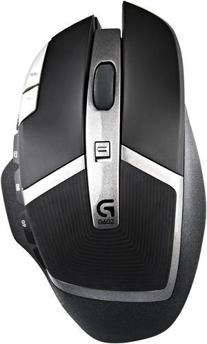 Logitech G602 Wireless Gaming Mouse - Optical - Wireless - Radio Frequency - Black - USB 2.0 - 2500 dpi - Scroll Wheel - 11 Button(s) - Right-handed Only
