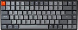 Keychron K2 75% Layout Bluetooth Wireless Mechanical Gaming Keyboard with Gateron G Pro Brown Switch/White LED Backlit/USB C/Anti Ghosting/N-Key Rollover, 84 Keys, for Mac Windows-Version 2
