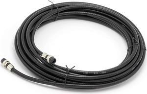 25' Feet, Black RG6 Coaxial Cable with Rubber booted - Weather Proof - Outdoor Rated Connectors, F81 / RF, Digital Coax for CATV, Antenna, Internet, & Satellite