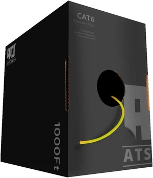 ATS Cables | CAT6 Plenum (CMP) Cable 1000FT | DSX-8000 Certified, Network Analyzer Test Passed | 23AWG 4Pair, Solid 550MHz Ethernet Cable 10Gigabit UTP, Available in 9 Colors (Yellow, 1000ft) ATS Cables | CAT6 Plenum (CMP) Cable 1000FT | DSX-8000 Certified, Network Analyzer Test Passed | 23AWG 4Pair, Solid 550MHz Ethernet Cable 10Gigabit UTP, Available in 9 Colors (Yellow, 1000ft)