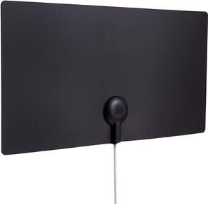 GE Ultra Edge Indoor HD Digital TV Antenna, Long Range Smart TV Antenna, Slim Décor Reversible Black White Design, Supports 4K HD Smart TV VHF UHF, 6ft Coax HDTV Cable, 11264, Welcome to consult