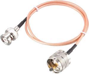 uxcell UHF (PL259) Male to BNC Male Antenna Radio Cable RG316 Coax Cable 2 Ft