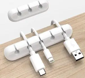 INCHOR Cord Organizer for Desk, White Cable Organizer Cable Clips 2 Pack INCHOR Cord Organizer for Desk, White Cable Organizer Cable Clips 2 Pack